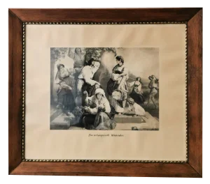 The Fateful Reunion, 19th Century, Engraving, Framed