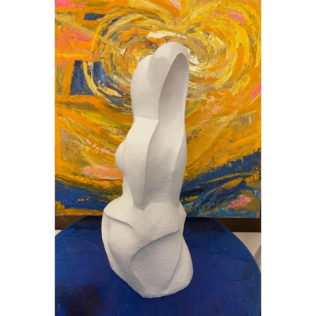 Abstract 1980s Mitsou, Abstract Nude Plaster Maquette Sculpture For Sale - Image 3 of 11