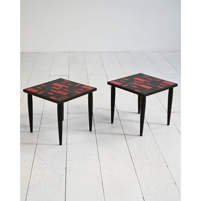 Coffee Tables with Mosaic Tops, Japan, 1960s, Set of 2 For Sale - Image 9 of 9