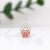 Pink Pink Tourmaline Pendant with Natural Diamonds in Solid 14k Dual Tone Gold Round 5mm For Sale - Image 8 of 8