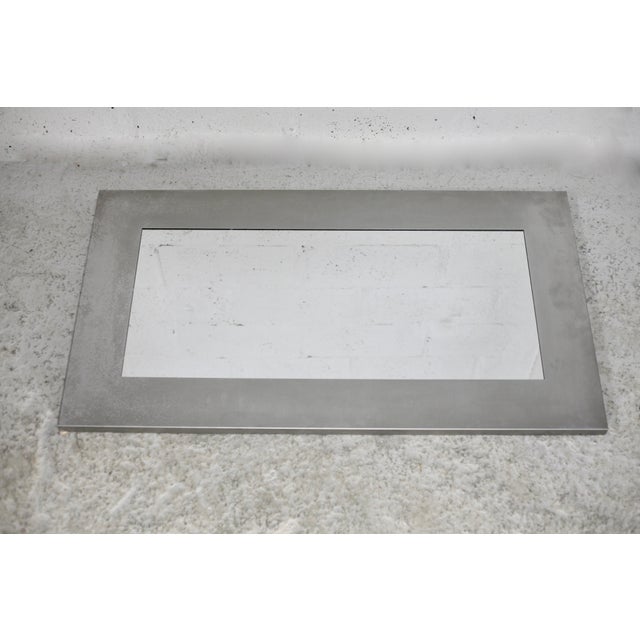 Large Steel Mirror, 1970s For Sale - Image 11 of 15