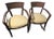 Pair 19th Century Dutch Marquetry Inlaid Mahogany Upholstered Armchairs For Sale