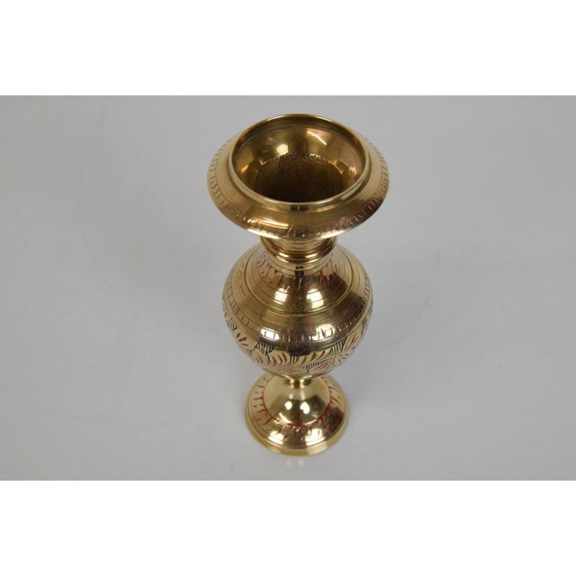 Metal Mid-Century Brass Vase, 1960s For Sale - Image 7 of 10