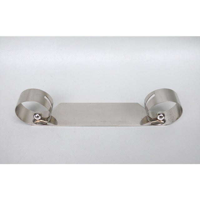 Large Art Deco Chrome-Plated Brass Picture Frame, France, 1920s For Sale - Image 11 of 18