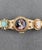 Omega 1950s 14k Yellow Gold Slide Charm Omega Gemstone Bracelet Watch For Sale - Image 4 of 16