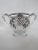 Mid 20th Century Sterling Silver Overlay Clear Glass Open Handled Vintage Sugar Bowl For Sale - Image 5 of 11