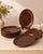 1950s Mid-Century Modern Mar - Crest Daisy Dot Onion Dinner Plate Brown Glaze - Set of 12 For Sale - Image 12 of 14