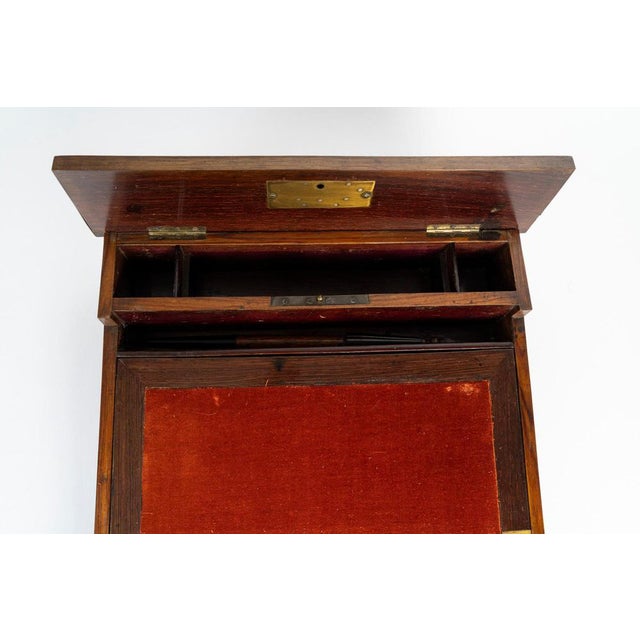 Napoleon III Marquetry and Brass Inkwell, 19th Century For Sale - Image 5 of 11