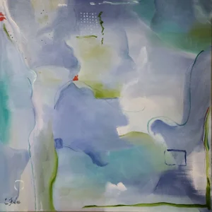 Original Oil Abstract Painting by Christine Frisbee "Great Minds Meet"