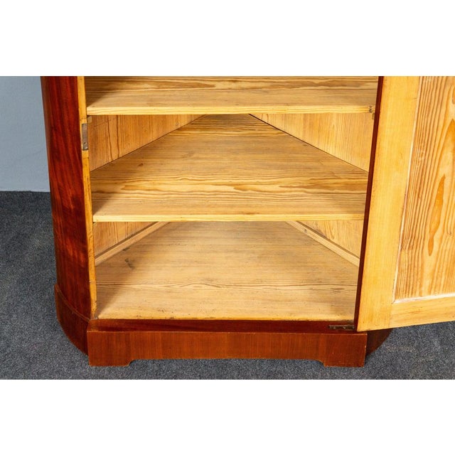 Biedermeier Brown Corner Cabinet For Sale - Image 13 of 18