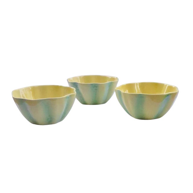 Mid-Century Melon Bowls Made in Portugal After Bordallo Pinheiro- a Trio For Sale In Seattle - Image 6 of 12