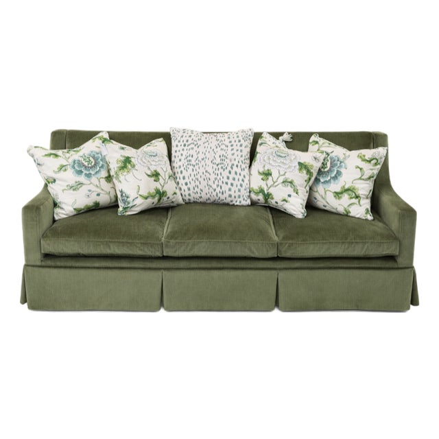 Mid 20th Century Reupholstered Att George Smith Sofa For Sale