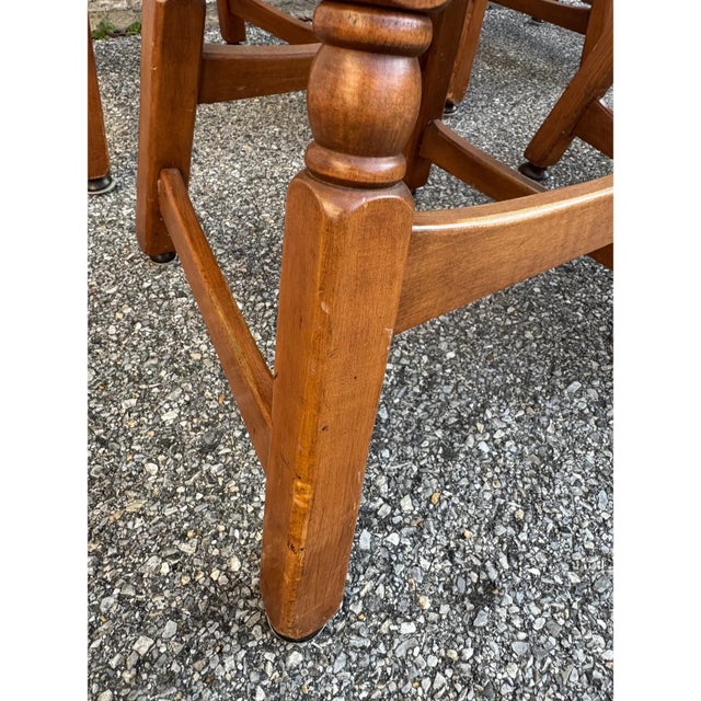 Vintage Cushman Style Solid Wood Maple Dining Chairs, Set of 6 For Sale - Image 9 of 10