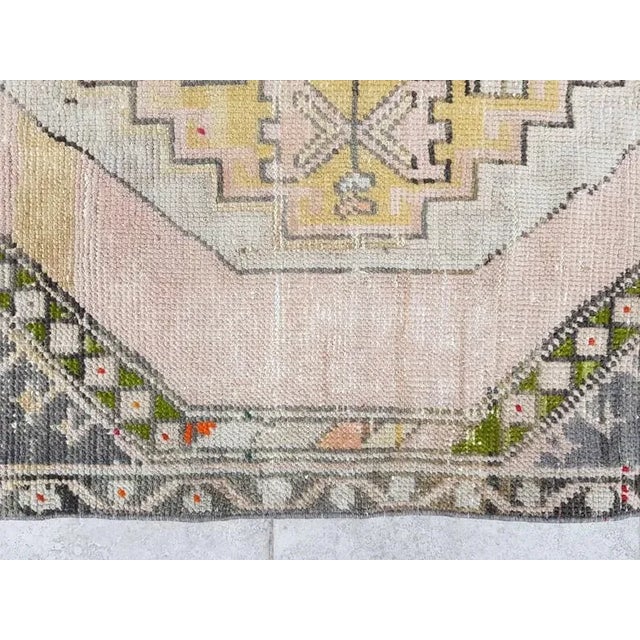 Art Deco 1960s Small Vintage Handknotted Rug For Sale - Image 3 of 10