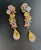 Traditional Bochic Vintage Cascading "Capri" Multi Natural Gem Earrings 18K Gold & Silver For Sale - Image 3 of 18