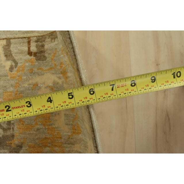 Suzani Rug 4’3” X 6’5” Gray Wool Modern Hand-Knotted Oriental Carpet For Sale - Image 9 of 11