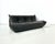Animal Skin French Togo Sofa in Thick Black Cow Leather attributed to Michel Ducaroy for Ligne Roset, 1970s For Sale - Image 7 of 13