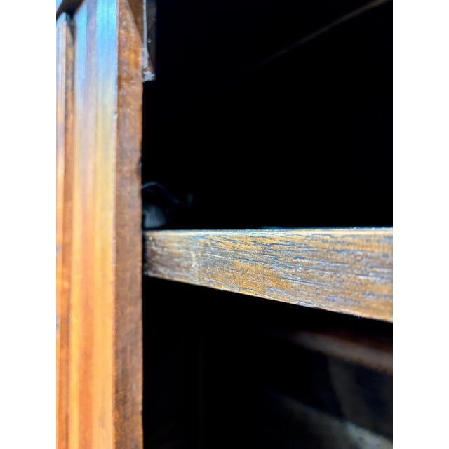 Antique 19th Century French Provincial Louis XV Style Carved Armoire With Key For Sale - Image 9 of 18