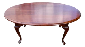 Pennsylvania House Solid Cherry Coffee Table Queen Anne Oval Vintage Cocktail