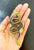 Bochic Dragon Vintage Sapphire & Tasvorite Brooch Set In 18K Gold & Silver For Sale - Image 12 of 18