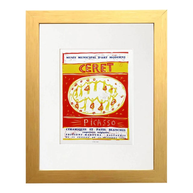 Pablo Picasso Framed Ceret Lithograph 92 Art in Posters 1959 For Sale