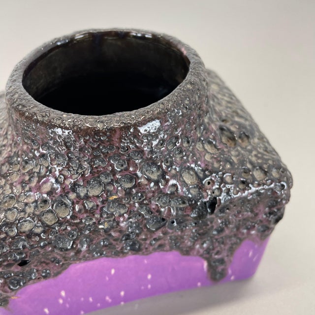 Vintage Pottery Fat Lava Vase from Es Keramik, Germany, 1970s For Sale - Image 9 of 16