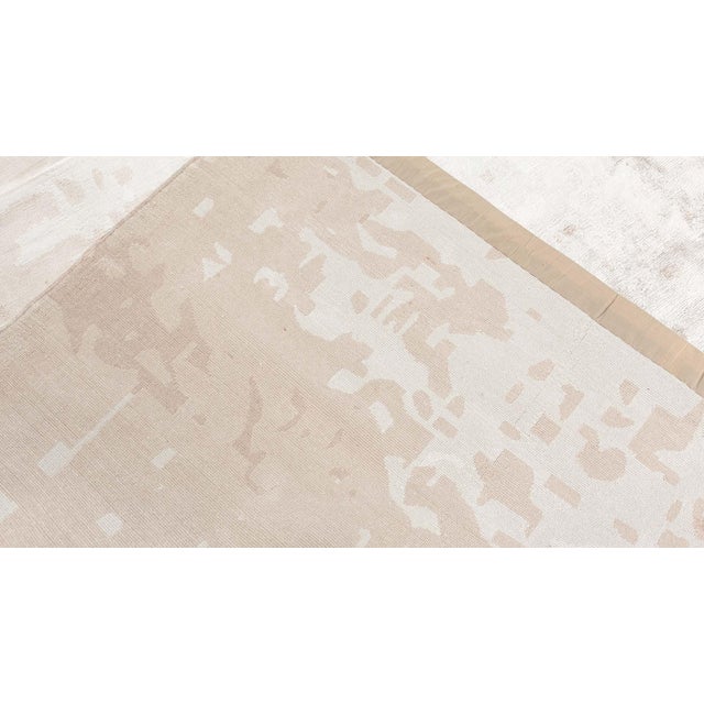 Beige Large Abstract Dusk Beige Silk Rug by Doris Leslie Blau For Sale - Image 8 of 8