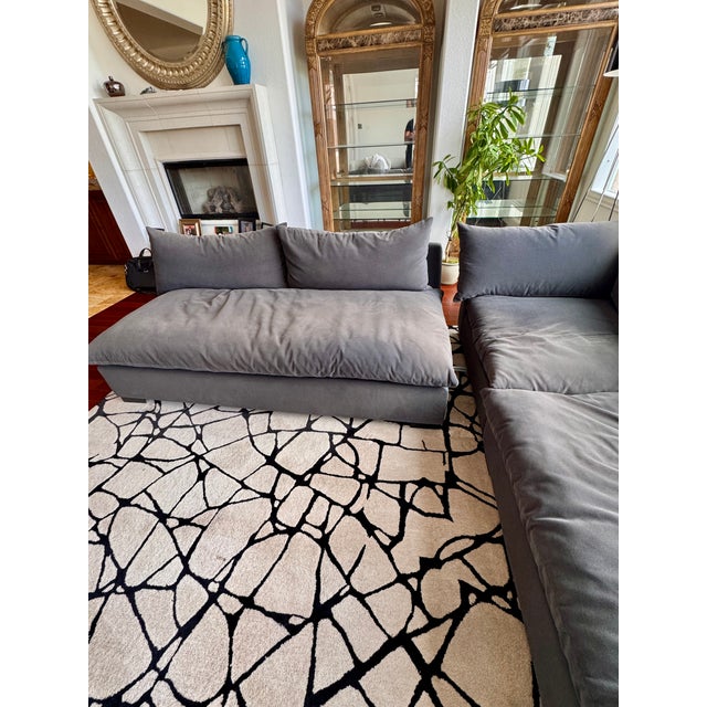 Four Hands Charcoal Fabric Sectional For Sale - Image 12 of 12