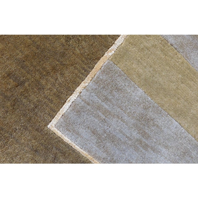 Hand-Knotted Moder Geometric Architectural Rug. 8'x 10'2" For Sale - Image 13 of 14