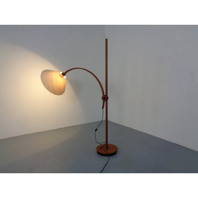 1970s Adjustable Teak Floor Lamp from Domus, Germany, 1970s For Sale - Image 5 of 18