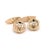 Diamond 14k Yellow Gold Cufflinks Certified, Pair For Sale In New York - Image 6 of 11