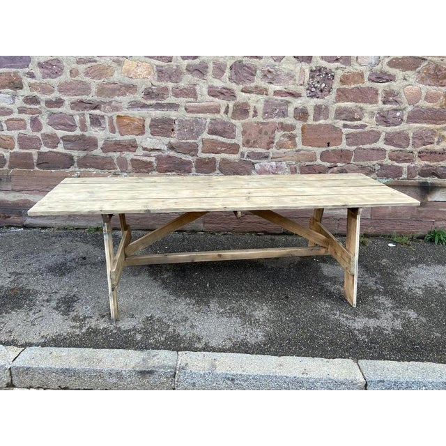 Large French Country Farm Table, 1960s For Sale - Image 12 of 12