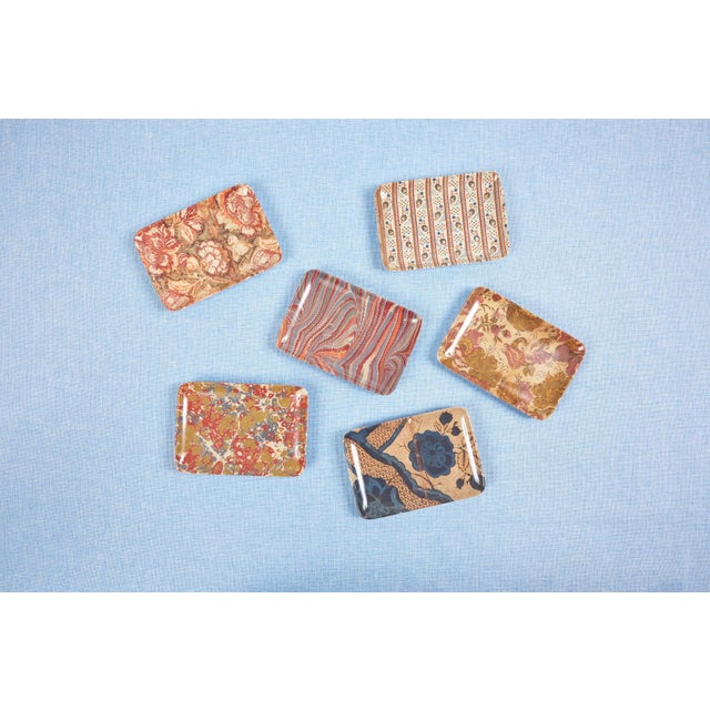 Antique Wallpaper Valet Trays, Set of 6 For Sale - Image 10 of 11