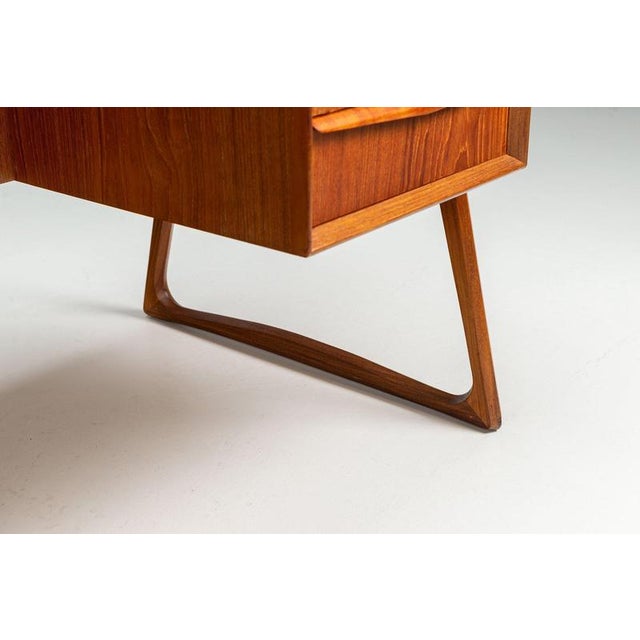 Svend Age Madsen Freestanding Desk in Teak from H.P. Hansen, Denmark, 1960s For Sale - Image 12 of 16