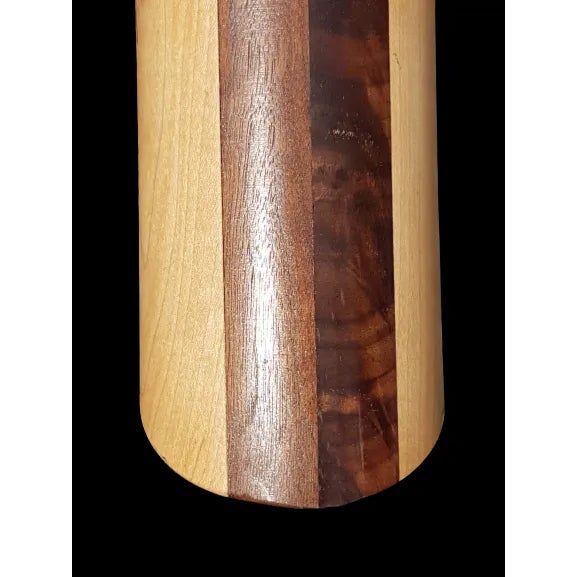 Mid-Century Modern Mid 20th Century Wood Inlaid Balancing Wine Bottle Holder with Stopper For Sale - Image 3 of 4