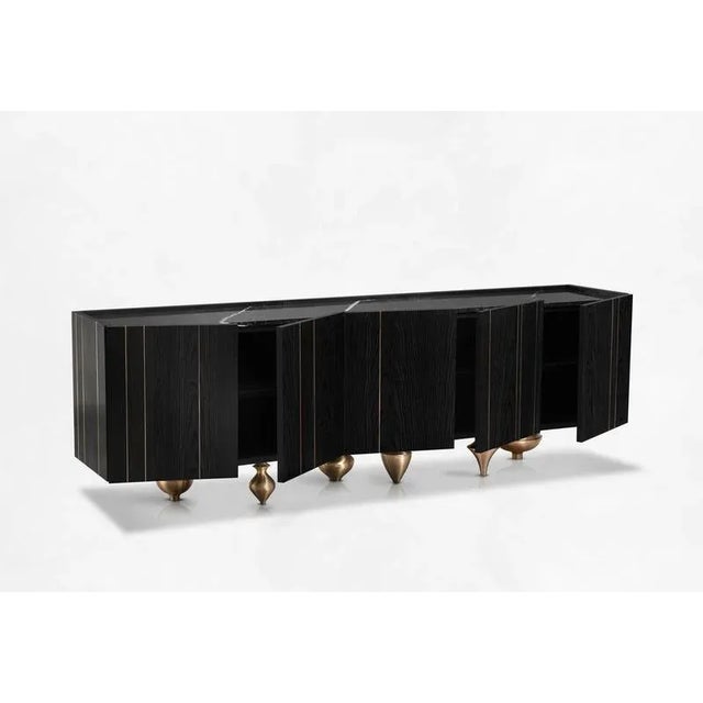 Not Yet Made - Made To Order Large Il Pezzo 1 Black Sideboard by Il Pezzo Mancante For Sale - Image 5 of 9