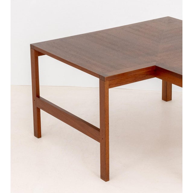 Knudsen & Lind X France & Son Walnut Corner Table For Sale In New York - Image 6 of 10