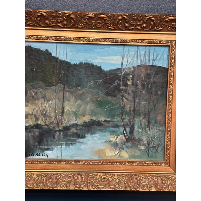Tedde Rhodin, Autumn Landscape from Småland, 1979, Oil on Canvas, Framed For Sale - Image 12 of 18
