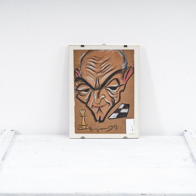 Bignami, Caricature of Face, 1953, Drawing on Paper For Sale - Image 5 of 5