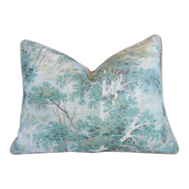 Colefax & Fowler Arden Tapestry Forest Trees Feather/Down Pillow 24" X 18" For Sale