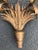 Mid-Century Modern Large Italian Gilt Iron Floral Wall Sconce For Sale - Image 3 of 12
