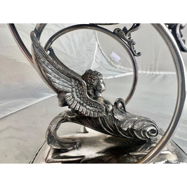 Early 20th Century Ornate Wilcox Silver Plate Serving Dish, Late Victorian, Angels, Usa For Sale - Image 15 of 15