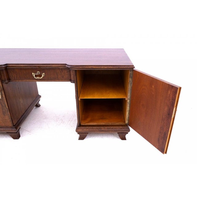 Wood Antique Desk in Walnur, Germany, 1910 For Sale - Image 7 of 14