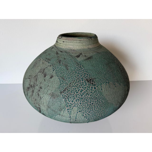 Ceramic 1984 Vintage Signed Raku Studio Pottery Vase For Sale - Image 7 of 12