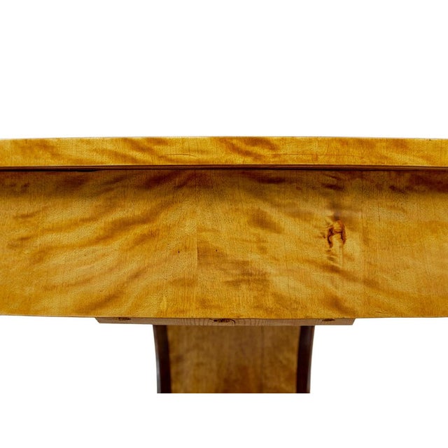 Scandinavian Art Deco Inlaid Birch Center Table, 1920 For Sale - Image 9 of 10