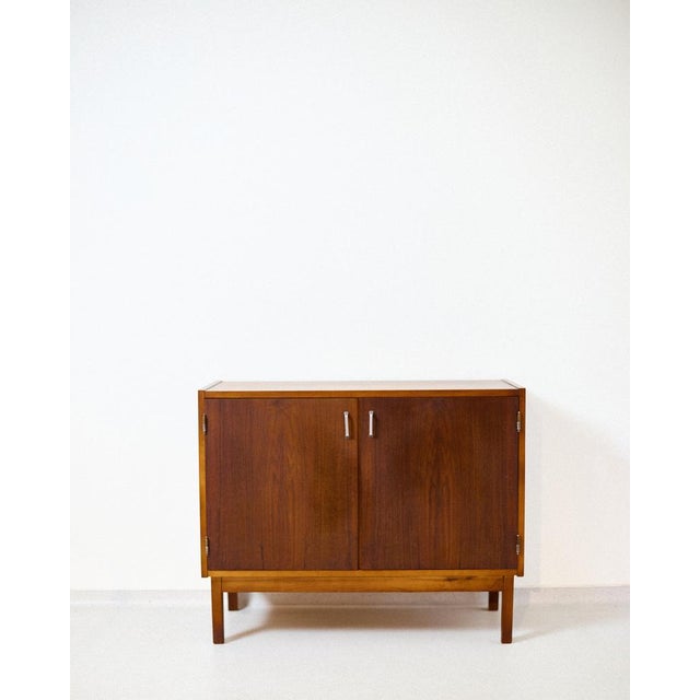 Wood Small Vintage Walnut Commode, 1970s For Sale - Image 7 of 7