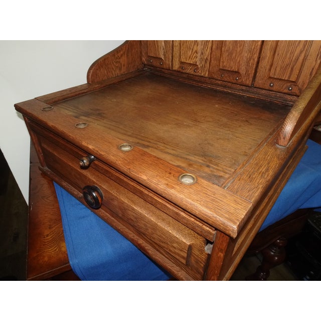 Antique McCaskey Counter Top File Cabinet Register ~W Drop Down Drawers & Tray For Sale - Image 9 of 16