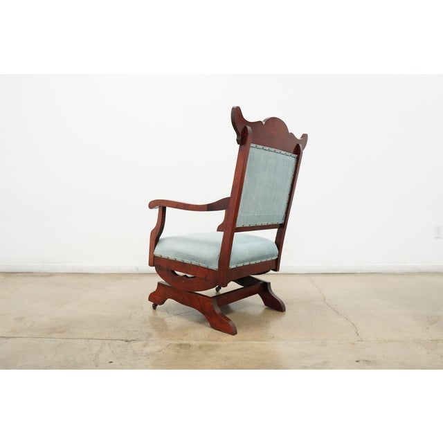 Vintage Eastlake Revival Platform Rocking Chair For Sale - Image 13 of 15