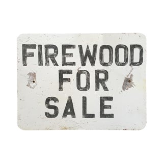 Vintage "Firewood for Sale" Sign For Sale