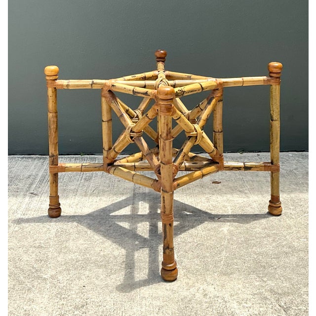 Vintage Bamboo and Glass Dining Table For Sale - Image 12 of 12